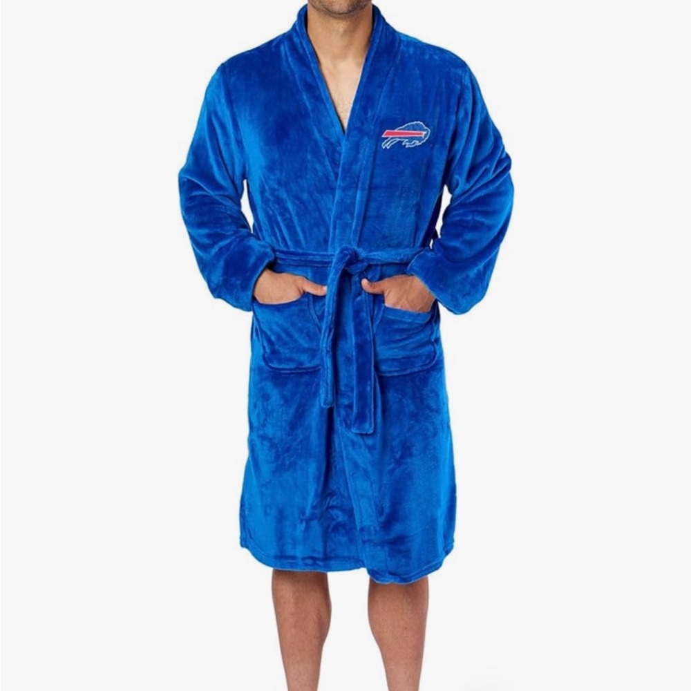 Buffalo Bills Blue Fleece Robe - Picture 3 of 6